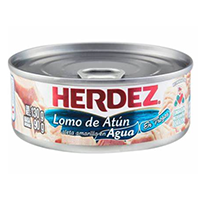 Atún herdez en agua en trozos 130 gr