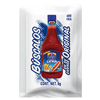 CATSUP CAJA CON 200 PIEZAS DE 8 GR