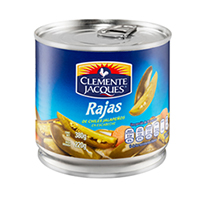 Chiles jalapeños rajas caja con 24 piezas de 380 gr