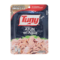 LOMO DE ATÚN ALETA AMARILLA EN AGUA POUCH 110 GR