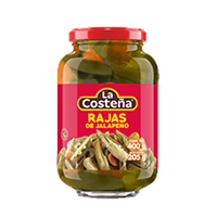 Rajas de jalapeños 400 gr