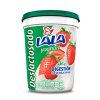 Yogurt batido deslactosado fresa 900 gr