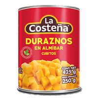 DURAZNOS EN ALMIBAR CUBITOS 425 GR