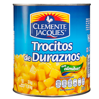 Duraznos trocitos en almibar 3 kg