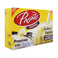 Gelatina de leche vainilla