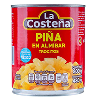 PIÑA EN ALMIBAR TROCITOS 800 GR