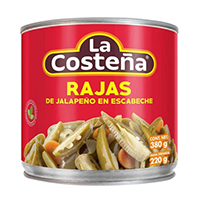 Rajas de jalapeño en escabeche 380 gr