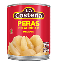 PERAS EN ALMIBAR MITADES 820 GR