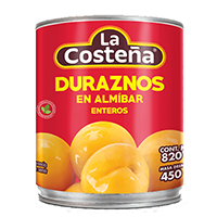 Duraznos en almibar enteros 820 gr