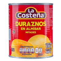 Duraznos en almibar mitades 820 gr